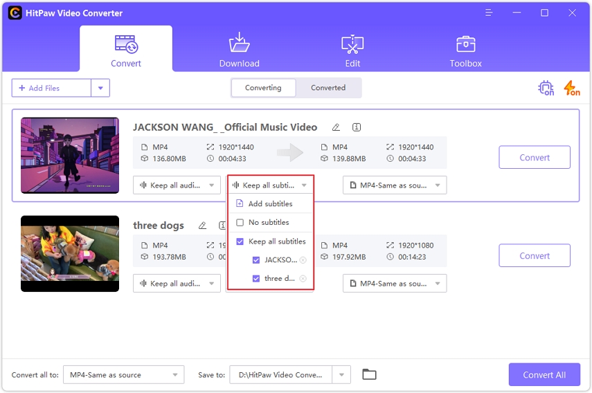 video converter with subtitles