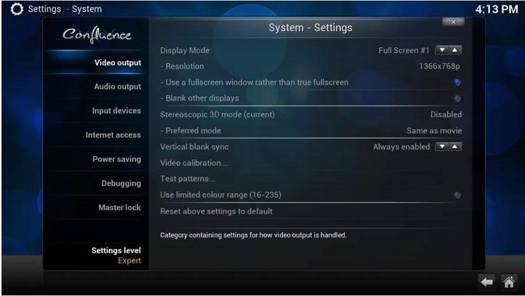 change settings from setting menu