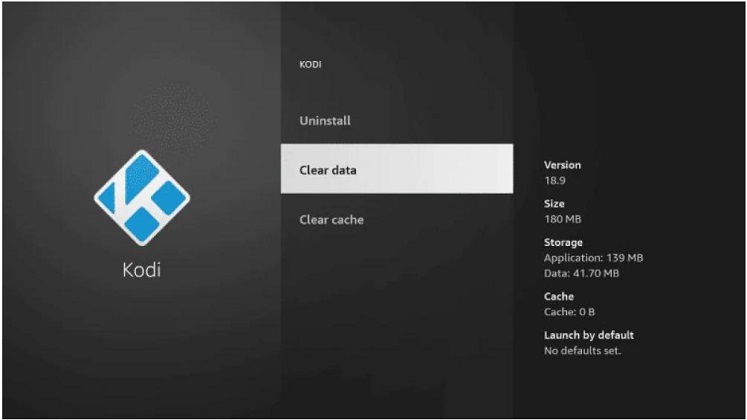 clear kodi cache