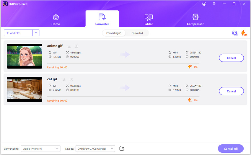 gif to video conversion process