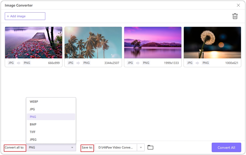 converting the photos