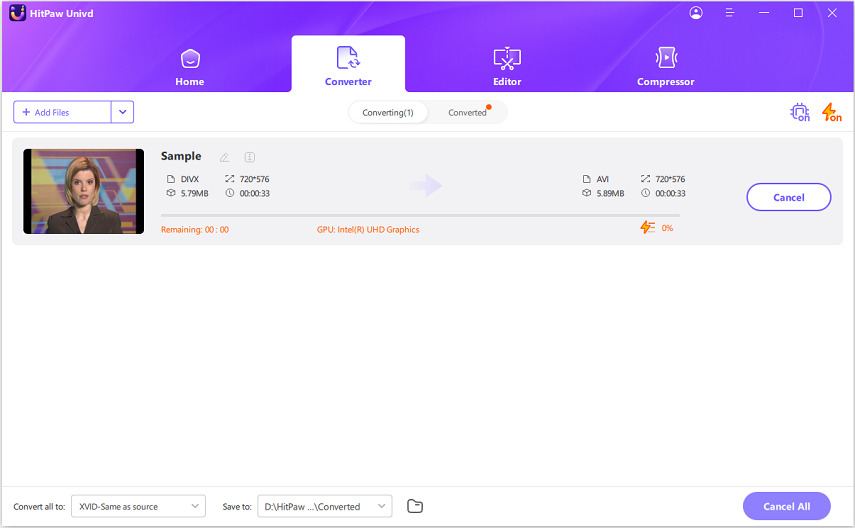 convert xvid to divx