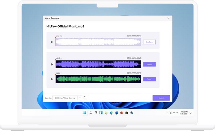 オーディオファイルのエクスポート