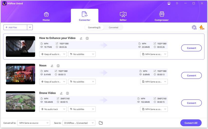 convert video with HitPaw Univd
