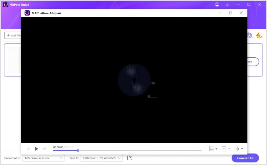 hitpaw au file player