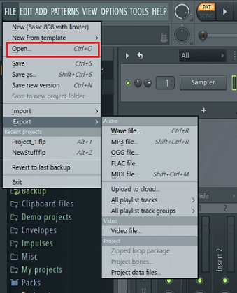importieren Sie Ihre flp-dateien