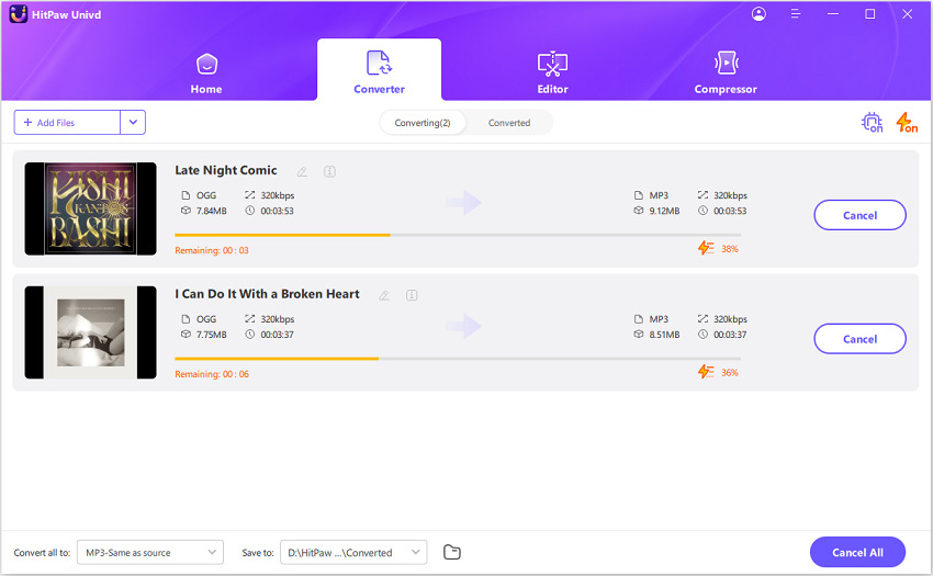 convert ogg to mp3 in bulk