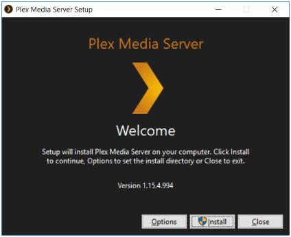 plex media server einrichtungsbildschirm