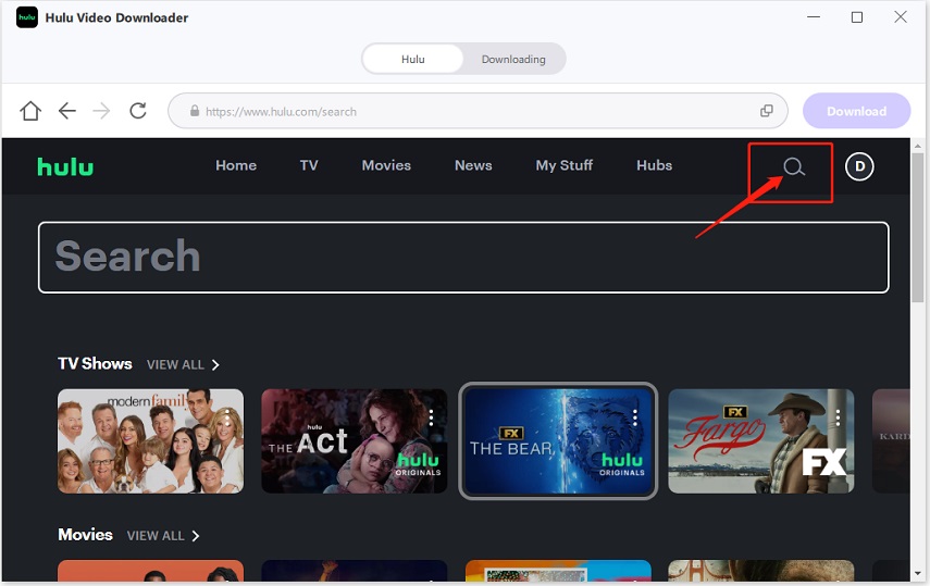 search for video on hulu