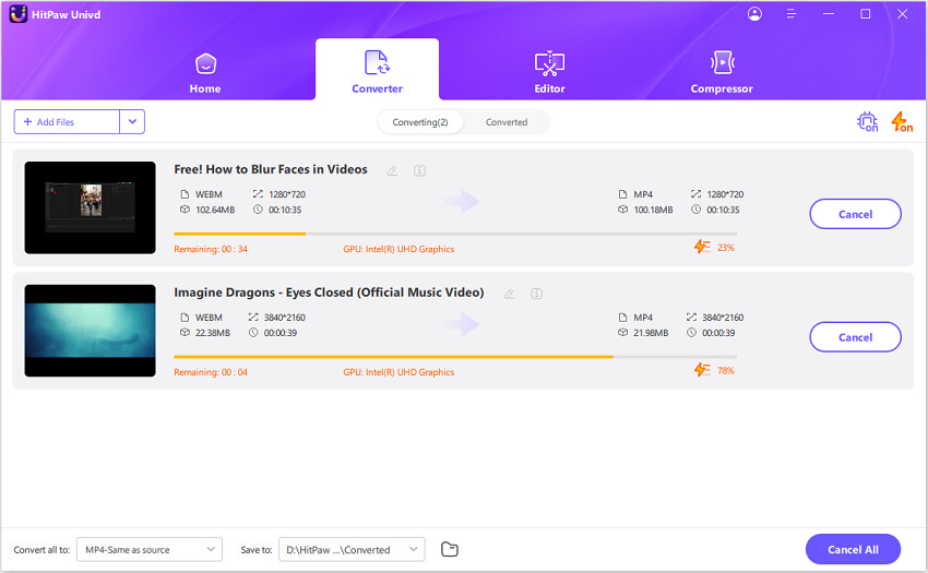 webm to mp4 conversion