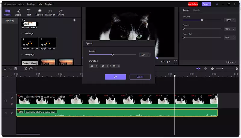 change audio speed