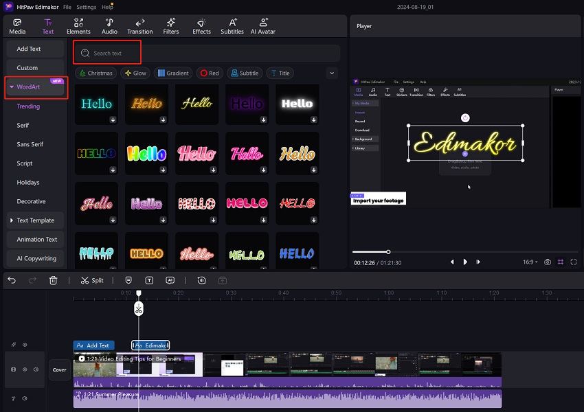 usa edimakor - creador de videos y fotos de San Valentín