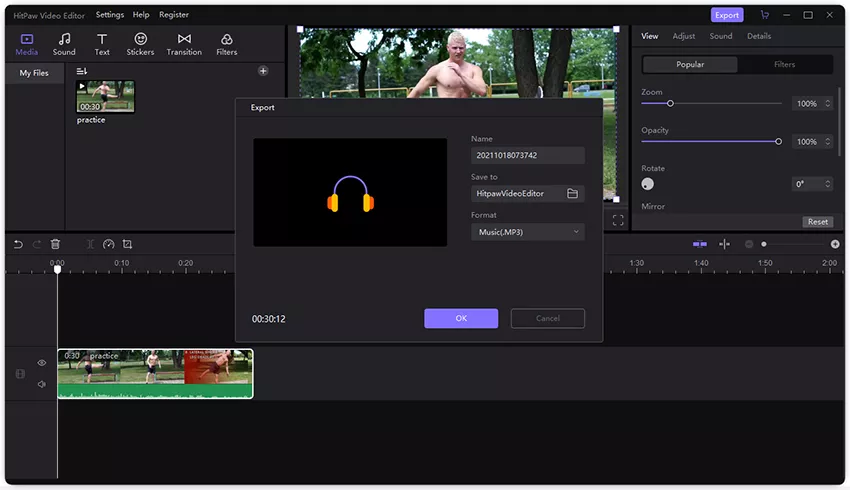 extract audio from youtube video