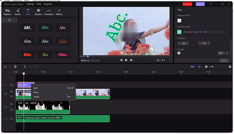 remove text effect