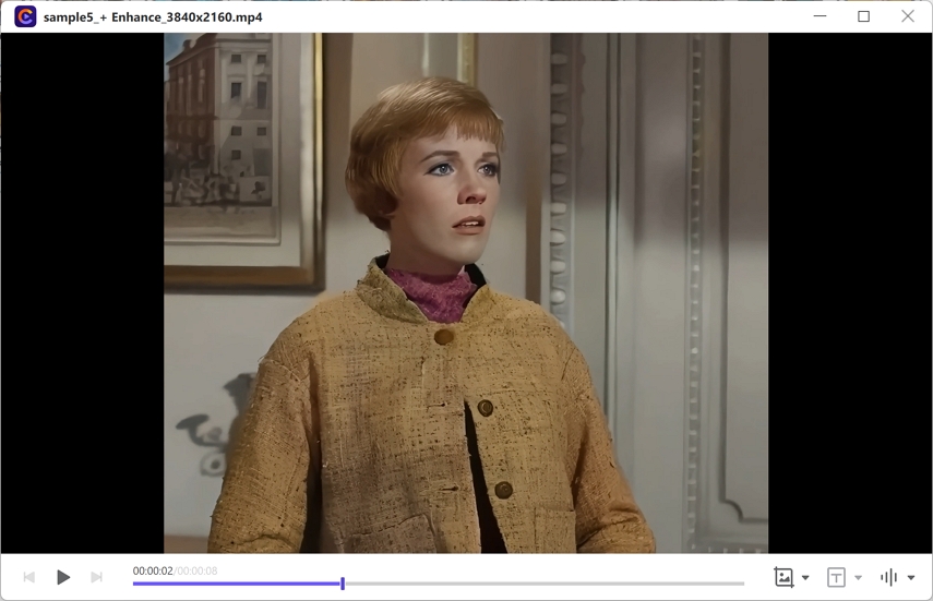 play the colorized video