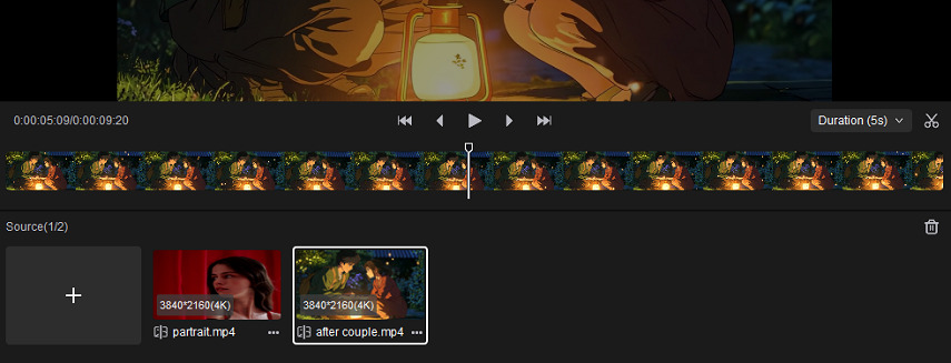 control playback and edit video interface