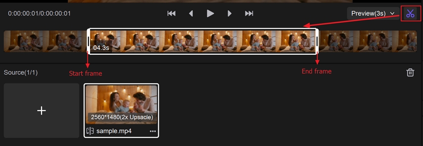 hitpaw vikpea video enhancer cut video option