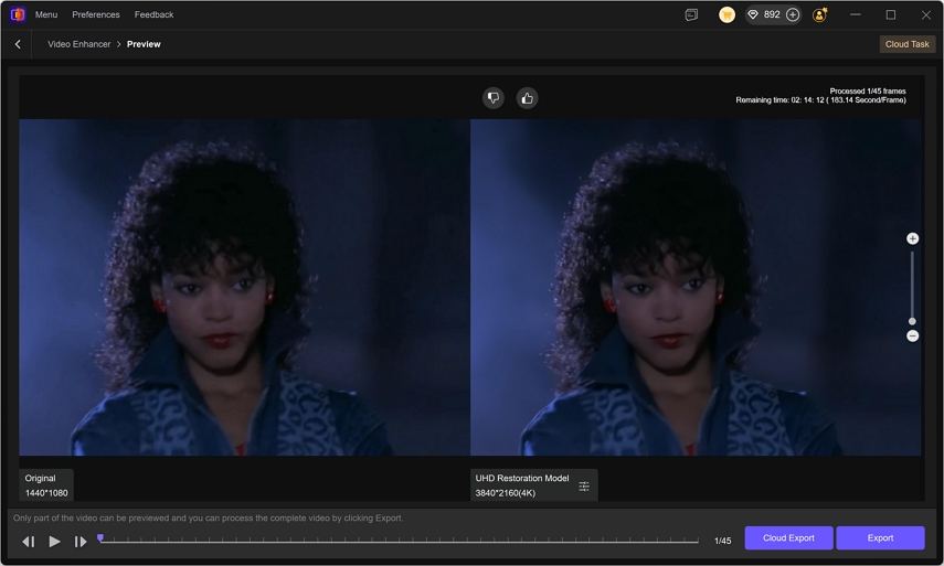 upscale MJ video to 4K