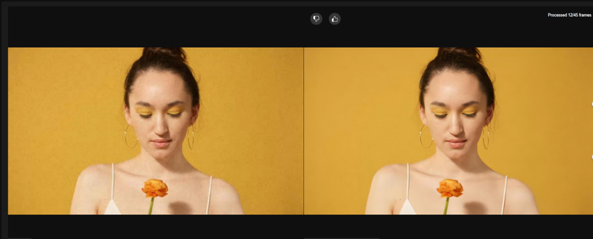 export and save the upgraded clear 1440p enhanced video file