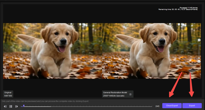 Export the improved Gemini-generated video from HitPaw VikPea