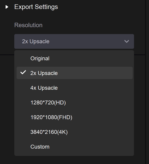 hitpaw vikpea video enhancer export settings