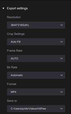 exportar vídeo one piece para 4k