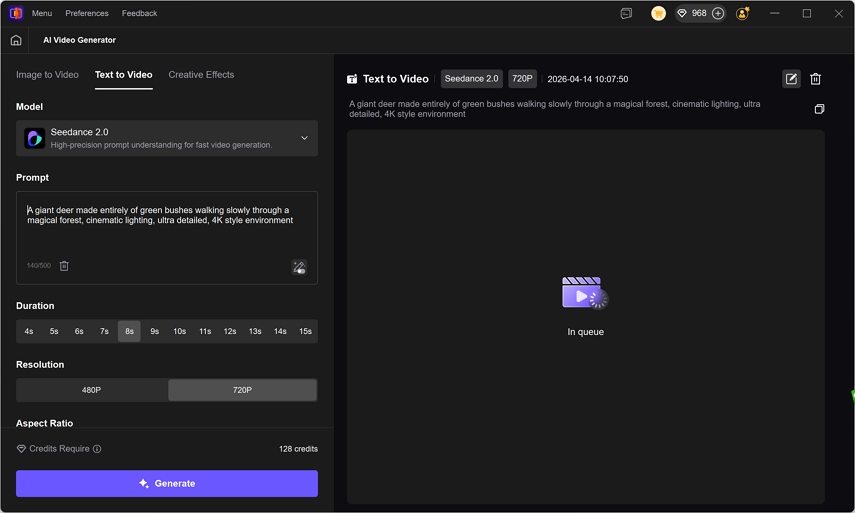 ai create topiary video