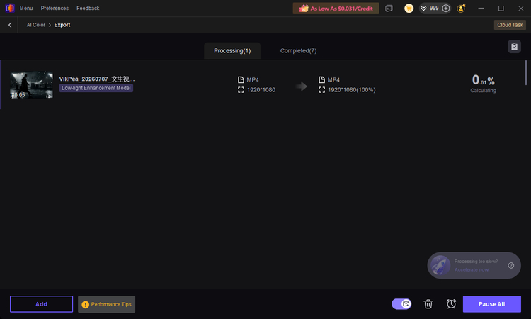 HitPaw VikPea export settings for enhanced video