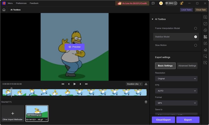 AI Stabilize GIF