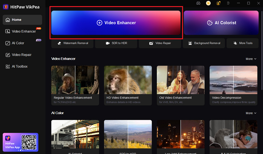  vikpea video enhancer main interface