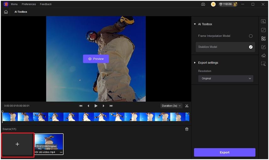 choose an AI model for video to upscale it