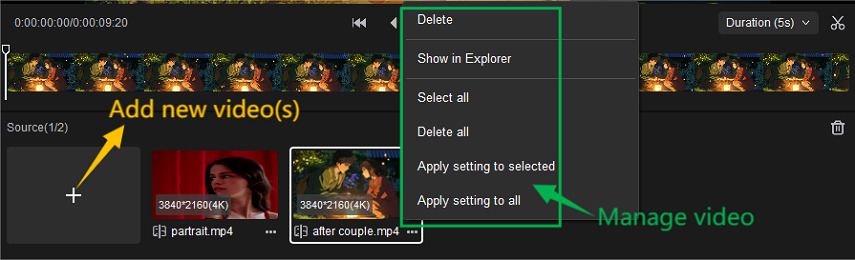 manage video library