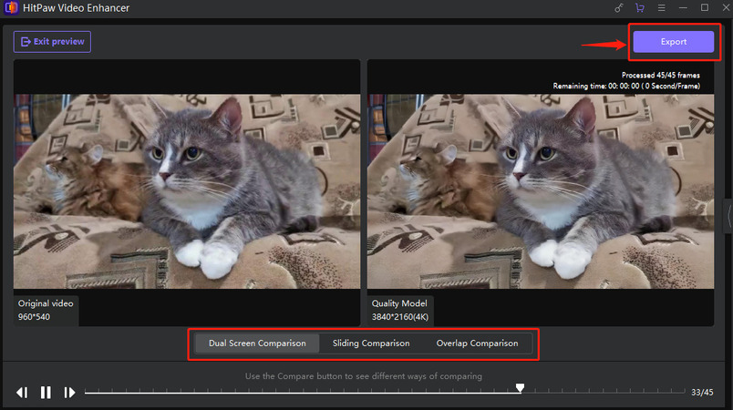 click on save and export