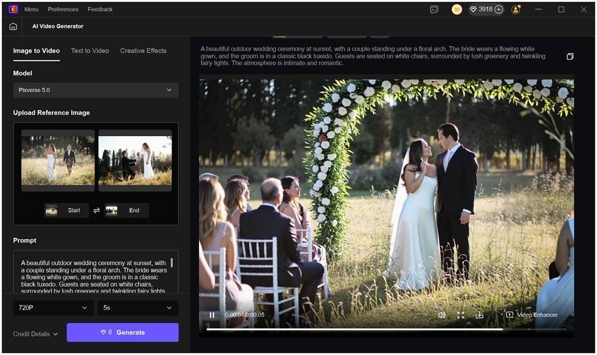visualizar e baixar vídeo gerado