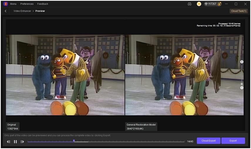 enhance vhs sesame street video