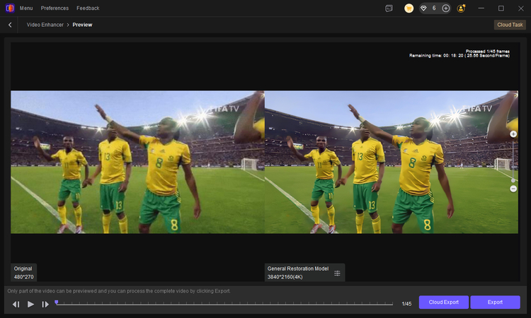 increase resolution and preview improved gif result