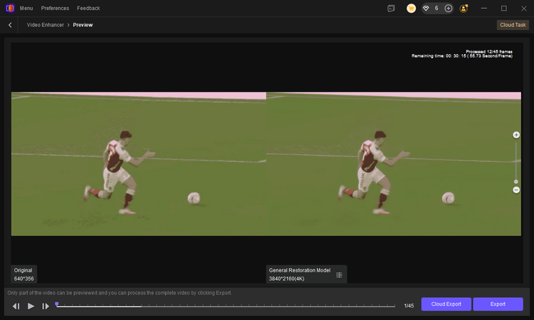 increase resolution and preview improved gif result