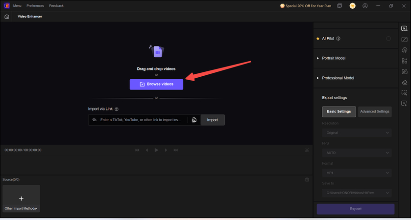 uploading local 1080p video files in vikpea