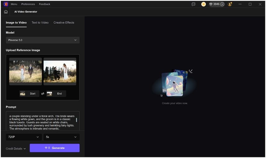 upload de imagem para vídeo