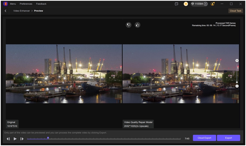 aprimorador de vídeo por ia