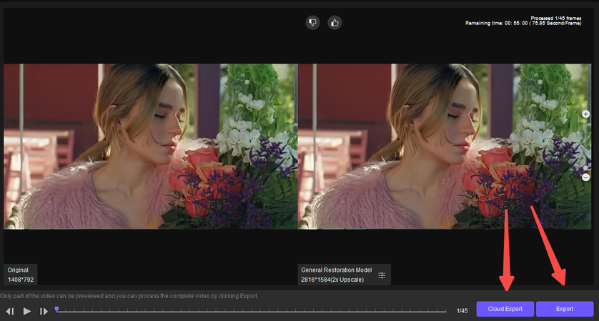 Export the enhanced video from HitPaw VikPea at the desired quality