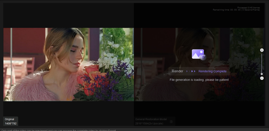 Preview the enhanced video