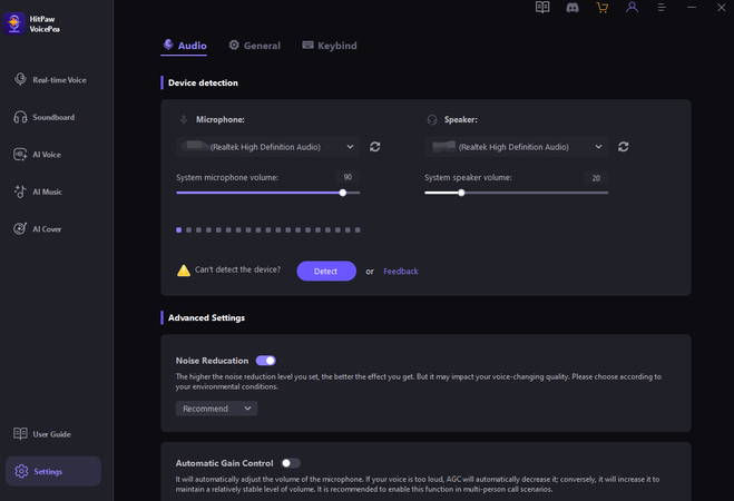 open settings