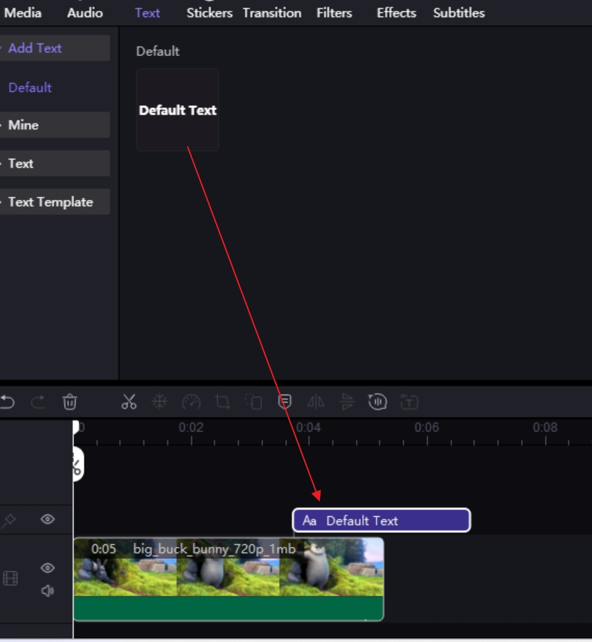 adding text to video