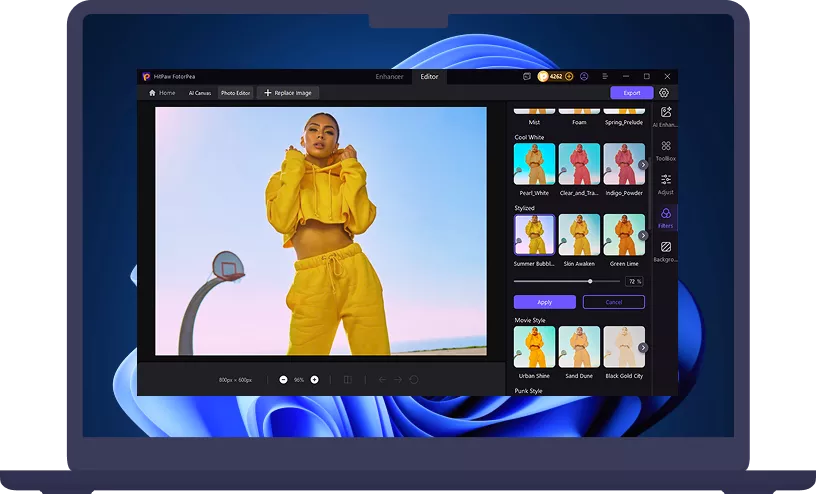 export enhanced face photo