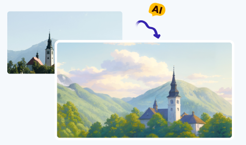 hitpaw header ai landscape image