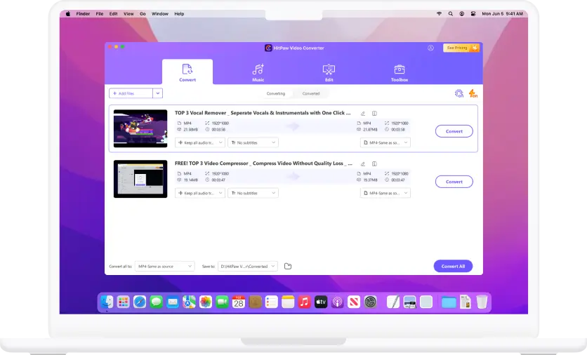 add videos to hitpaw video converter on mac