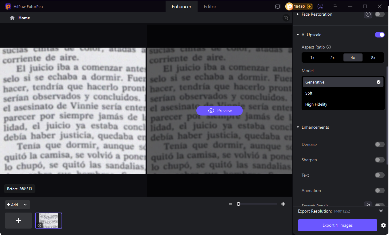 choose ai enhancer model