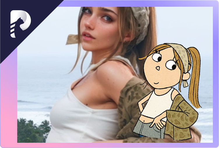 hitpaw turn self to charlie and lola style picture