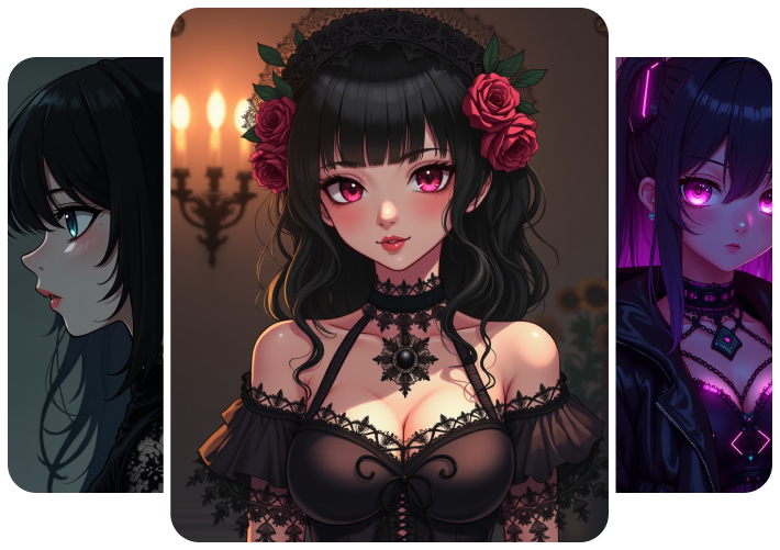 hitpaw header ai goth anime image